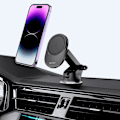 Miniatyrbild 8 av 9: TECH-PROTECT MM15W-V1 MAGNETISK MAGSAFE Dashboard & VENT BILMONTERING TRÅDLØS LADER 15W SORT