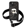Miniatyrbillede 2 af 6: KARL LAGERFELD MONOGRAM IKONIK PATCH COVER TIL IPHONE 14 PLUS - SORT