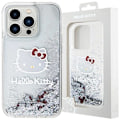 Miniatyrbillede 1 af 2: HELLO KITTY LIQUID GLITTER CHARMS KITTY HEAD ETUI TIL IPHONE 13 PRO MAX - SØLV
