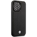 Miniatyrbillede 4 af 7: BMW LÆDER DIAMOND PATTERN MAGSAFE ETUI TIL IPHONE 14 PRO MAX - SORT