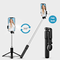 Miniatyrbillede 7 af 11: SELFIE STICK WR1YXS TELESKOPSTATIV 0,71M MED RUND LAMPE - SORT