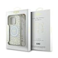 Miniatyrbild 7 av 7: Guess GUHMP16LHCPOFPH iPhone 16 Pro 6,3" vit/vit hardcase IML Flowers Allover Electro With Pearl Strap MagSafe