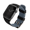 Miniatyrbild 2 av 4: UNIQ Linus Apple Watch Series 4/5/6/7/8/SE/SE2 armbånd 38/40/41 mm. Airosoft silikon svart/midnattssvart