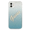 Miniatyrbild 4 av 9: Guess GUHCP12SPCUGLSBL iPhone 12 mini 5.4 blå/blå hardt deksel Glitter Gradient Script