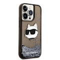 Miniatyrbild 5 av 9: Karl Lagerfeld KLHCP14LLNCHCK iPhone 14 Pro 6.1 svart/svart hardt deksel Glitter Choupette Head