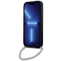 Miniatyrbillede 4 af 7: KARL LAGERFELD SAFFIANO MONOGRAM CHAIN ETUI TIL IPHONE 14 PRO - SORT