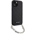 Miniatyrbillede 3 af 7: KARL LAGERFELD SAFFIANO MONOGRAM CHAIN ETUI TIL IPHONE 14 - SORT