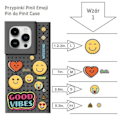 Miniatyrbild 2 av 2: Pinit Emoji Pins för Pinit Case Pattern 1