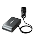 Miniatyrbillede 2 af 5: DUDAO BILOPLADER 2XUSB/3X CIGARET LÆNTER STIK SPLITTER SORT