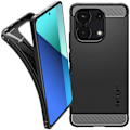 Miniatyrbillede 1 af 11: SPIGEN RUGGED ARMOR ETUI TIL XIAOMI REDMI NOTE 13 4G / LTE - MAT SORT