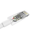 Miniatyrbillede 4 af 11: CHOETECH CERTIFICERET KABEL USB-A - LIGHTNING MFI 1.8M HVID