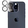 Miniatyrbillede 1 af 6: PANZERGLASS PICTURE PERFECT KAMERABESKYTTELSE TIL IPHONE 15 PRO / 15 PRO MAX - MED SORT RAMME
