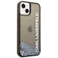 Miniatyrbillede 5 af 9: KARL LAGERFELD LIQUID GLITTER ELONG ETUI TIL IPHONE 14 PLUS - SORT