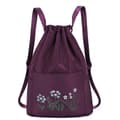 Drawstring Backpack, Women's Drawstring Bag, Waterproof Drawstring Backpack, Large Drawstring Backpack with Wet and Dry Storage - Purple