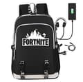 Fortnite Backpack - Waterproof School Bag with USB and Headphone Jack