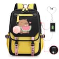 Capybara Student Backpack Large Capacity Waterproof Backpack with USB Charging Port M044