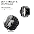 Miniatyrbillede 3 af 5: Justerbar Vævet Nylon iWatch Rem (42/44/45mm, Gradient Sort)