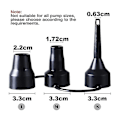 Miniatyrbild 5 av 5: 3-pack uppblåsbara pumpmunstycken huvud, luftpump uppblåsningsadapter Tillbehör för partiell luftbädd X