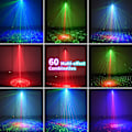 Miniatyrbilde 2 av 5: DJ Disco Scene Partylys, LED-lydaktivert laserlys RGB Flash Strobe-projektor med fjernkontroll for jule- og Halloween-dekorasjoner Karaoke
