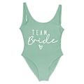 Miniatyrbillede 1 af 5: S-3xl Print Team Bride One Piece Badedragt Kvinder Badetøj Bachelorette Party Badedragt Sommer Strandtøj Badedragt grøn green M