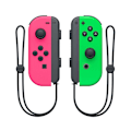 Miniatyrbilde 1 av 3: NS switch venstre og høyre håndtak joycon håndtak switch bluetooth håndtak med fjernvekking og håndrem (Rosa grønt håndtak)