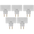Miniatyrbilde 1 av 5: stk. flat kontakt trådløs stikkontakt 180 graders rotasjon 1 til 3 EU stikkontaktadapter 110-250V for plassering bak møbler.{F2}