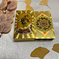Miniatyrbillede 1 af 5: Gyldne Tarot 12x7cm Engelsk kortspil Klassisk for begyndere med farvet papir Guidebog Højkvalitets læringskort Runer Spådom A199