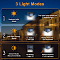 Miniatyrbild 2 av 5: Solcellslampor för utomhusbruk, rörelsesensor [2-pack 144 LED]