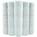 Miniatyrbilde 1 av 3: Sett med 5 spiralvannfilterpatroner anti-sediment 9 3/4 tommer - 20 mikron Kompatibel med 10 tommers filtre Produsert i Frankrike - Shlm{F2}