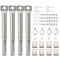 Miniatyrbilde 1 av 4: 4 stk. Universal Justerbar Grillbrenner i Rustfritt Stål BBQ Gassgrill Erstatning Rett Rørbrenner Barbec