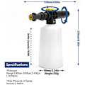 Pikkukuva 5 / 5: Vaahdotin Kärcher K2 K3 K4 K5 K6 K7 -pesureille, 750 ml vaahtopistooli, säädettävä suutin lumivaahtosuutinlisävaruste Karcher K2~K7 -painepesureille