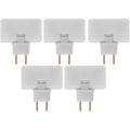 Miniatyrbilde 1 av 5: stk. flat kontakt trådløs stikkontakt 180 graders rotasjon 1 til 3 EU-stikkontaktadapter 110-250V for plassering bak møbler.{HH}