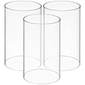 Miniatyrbillede 2 af 4: 3 stk. Vindsikre Gennemsigtige Glas Cylinder Lysestager Åbne Lyslygte Skærme