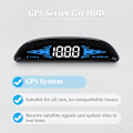 Miniatyrbillede 4 af 5: GPS-Fartmåler til bil, viser hastighed, head-up-display, speedometer, hastighedsvarsel og træthedsvarsel, kompatibel med alle biler