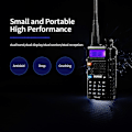 Miniatyrbillede 2 af 5: Walkie Talkie, Dual Channel Radio med Dobbelte Skærme, Genopladelig Håndholdt Radio