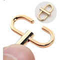 Miniatyrbillede 4 af 5: stk. justerbare metalspænder til tasker, håndtasker, forkortelse af længde, kædeled, justerbare metalspænder (guld)
