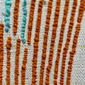 Miniatyrbilde 2 av 4: Tuftingsstoff, chiffonstoff, munkstoff for tufting, markerte gule linjer Bakside, for tuftingpistol Bruk-50*50cm