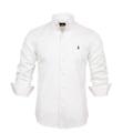 Pikkukuva 1 / 5: Ralph Lauren miesten paita napitettavalla kauluksella ja brodeeratulla logolla, luonnonvalkoinen Off-white M