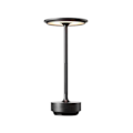 Miniatyrbillede 1 af 2: Ledningsfri Bordlampe Dæmpbar Metal USB Genopladelig Bordlampe - 1 stk Sort-WELLNGS
