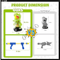 Miniatyrbild 5 av 5: Dinosaurie Skjutspel med Luftpumpgevär & LCD-Poäng, Present till Pojkar 5-9 År