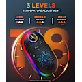 Pikkukuva 3 / 5: Latautuva kädenlämmitin valoilla (7 väriä), 10000mah Luminescence sähköinen kädenlämmitin, (13-18 tuntia)