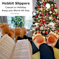 Miniatyrbillede 5 af 5: Hobbit Tøfler til Mænd og Kvinder - Sjove Monster Eventyr Tøfler - Varme Vinter Tøfler - Store Indendørs Sko