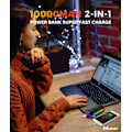 Pikkukuva 5 / 5: Latautuva kädenlämmitin valoilla (7 väriä), 10000mah Luminescence sähköinen kädenlämmitin, (13-18 tuntia)