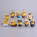 Miniatyrbillede 2 af 5: 10 stk. PVC figurer til børn, søde mini figurer, legetøj, fødselsdagsgave, Minions modeller