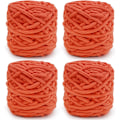 Miniatyrbild 1 av 5: Stickgarn 4x Stickgarn för Virkning, Mjukt Chunky Garn för Garnprojekt orange