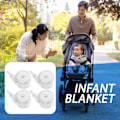 Miniatyrbilde 2 av 4: 4 stk. Universal Erstatningshjul For Baby Gåstoler Hjul For Baby Trend Barnevogner Og Gåstoler (LGL)