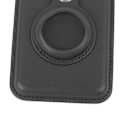 Miniatyrbillede 4 af 5: Magnetisk kortholder til Magsafe Tracker Case til IOS Locator 2 i 1 Læderbeskyttelsesetui til Iphone Sort