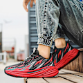 Miniatyrbillede 2 af 5: Herresneakers Andas sportssko Mode løbesko 3Clt179 BlackRed BlackRed 45
