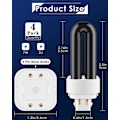 Miniatyrbild 3 av 5: 4-pack 41050 7W Ersättningslampor för Dynatrap DT1050 DT1100 DT1250, 1/2 tunnland Utbyteslampa U-formad Utbyteslampor för DynaTrap_Newway