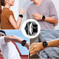 Miniatyrbillede 5 af 5: Justerbar Vævet Nylon iWatch Rem (42/44/45mm, Gradient Sort)